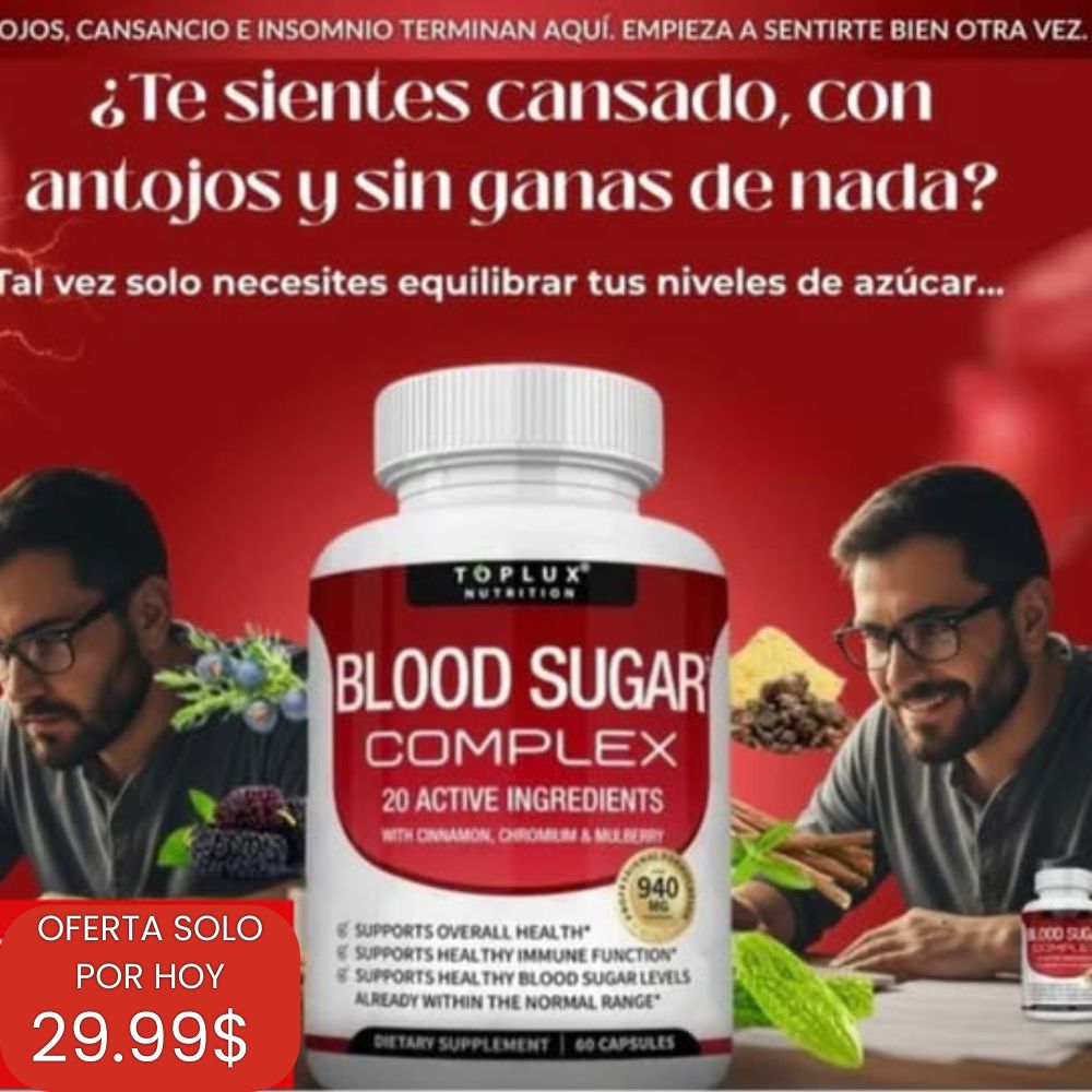 Toplux® Blood Sugar Complex 🌿 IMPORTADO 🇺🇸